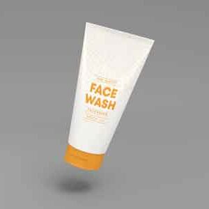 Mockup-of-a-upside-down-conditioner-white-bottle-on-light-background