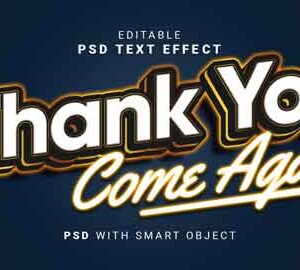 Thank you text effect