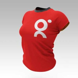 Girl-red-top-view-with-logo-mock-up
