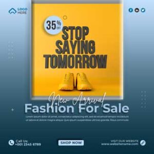 Mock-up-Fashion-Social-Media-post-with-square-shadow-effect