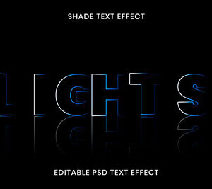 Shadow effect of text on dark background