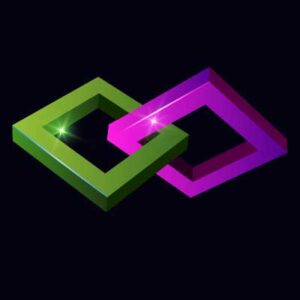 Cubical-chain-logo-on-abstract-background
