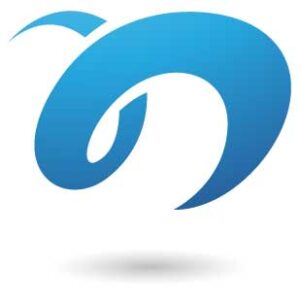 blue-curvy-fun-letter-n-vector-illustration