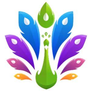 abstract-peacock-with-open-wings-logo-template