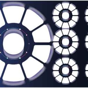 Various circle design on abstract blue background