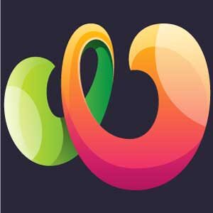 abstract creative letter w logo
