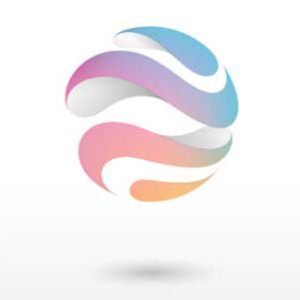 globe gradient logo design