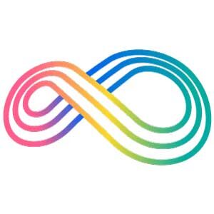 infinity loop line illustration colorful icon
