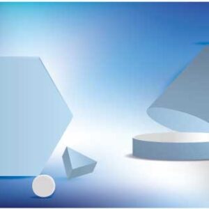 bright-hexagon-and-triangle-cone-on-abstract-blue-