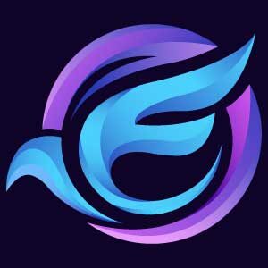 modern letter e logo template with flying bird