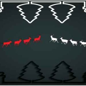 two-Santa-vehicle-in-different-colors-on-abstract-dark-background