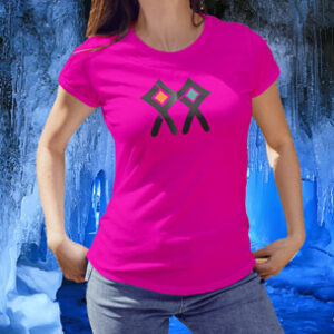 woman-wear-t-shirt-and-trouser-under-snow-mountain