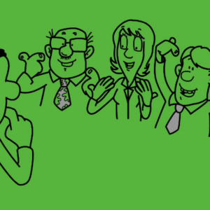 draw-young-man-stand-with-other-three-person-in-different-posture
