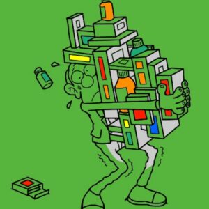 draw-young-man-walking-to-carry-heap-of-files-and-stationery-in-his-hands